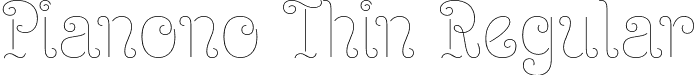 Pianono Thin Regular font - Pianono Thin 200.otf