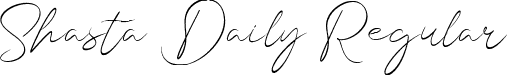 Shasta Daily Regular font - Shasta Daily.otf