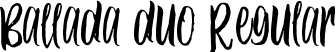 Ballada duo Regular font - Ballada duo.ttf