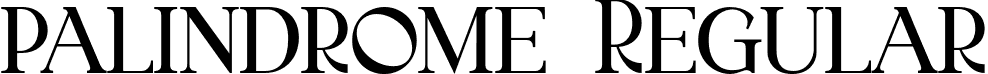 palindrome Regular font - palindrome.otf