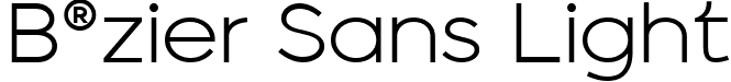 B®zier Sans Light font - Bézier Sans™_Light.ttf