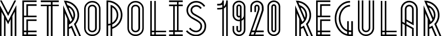 Metropolis 1920 Regular font - Metropolis 1920.otf