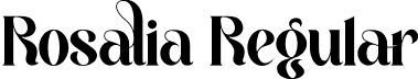 Rosalia Regular font - Rosalia.otf