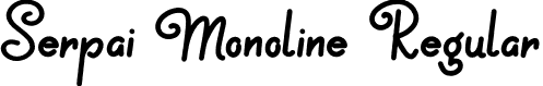 Serpai Monoline Regular font - Serpai-Monoline-Demo.otf