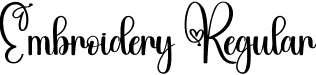 Embroidery Regular font - Embroidery.otf