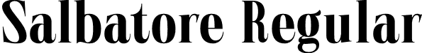 Salbatore Regular font - salbatore.otf