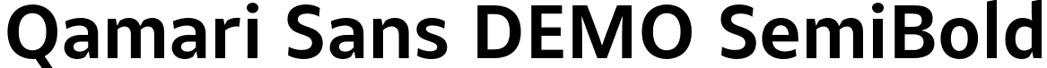 Qamari Sans DEMO SemiBold font - QamariSansDEMO-SemiBold.otf