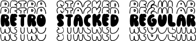 Retro Stacked Regular font - Retro Stacked.ttf