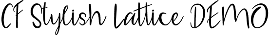 CF Stylish Lattice DEMO font - CF Stylish Lattice DEMO.otf