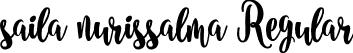 saila nurissalma Regular font - saila-nurissalma Mac.otf