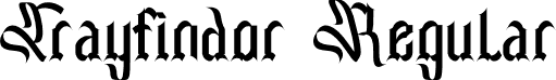 Trayfindor Regular font - Trayfindor.otf