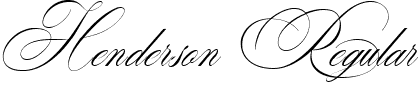 Henderson Regular font - Henderson.ttf