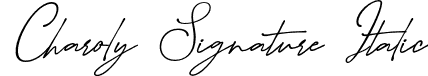 Charoly Signature Italic font - charolysignature-kvmdy.otf