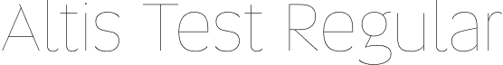 Altis Test Regular font - Altis-Hairline-Test.otf