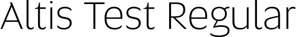 Altis Test Regular font - Altis-Light-Test.otf