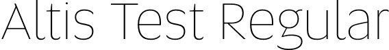 Altis Test Regular font - Altis-Thin-Test.otf