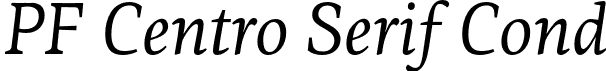 PF Centro Serif Cond font - PFCentroSerifCond-Italic-subset.otf