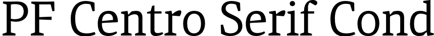 PF Centro Serif Cond font - PFCentroSerifCond-Reg-subset.otf