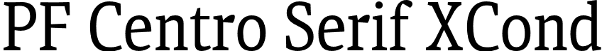 PF Centro Serif XCond font - PFCentroSerifXCond-Regular-subset.otf