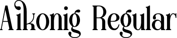 Aikonig Regular font - Aikonig-Demo.ttf