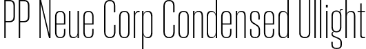 PP Neue Corp Condensed Ullight font - PPNeueCorp-CondensedUltralight.otf