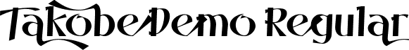 Takobe Demo Regular font - Takobe-Demo.ttf