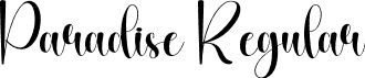 Paradise Regular font - Paradise.otf