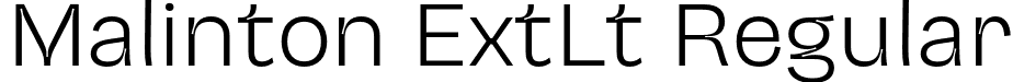 Malinton ExtLt Regular font - MalintonTrialVersion-ExtLt.otf