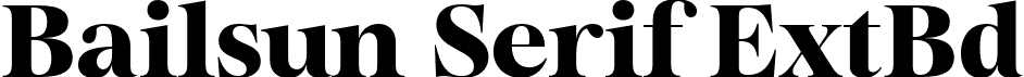 Bailsun Serif ExtBd font - BailsunSerifExtraBold-YqJoq.otf