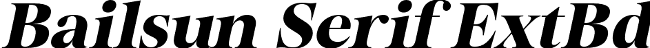 Bailsun Serif ExtBd font - BailsunSerifExtraBoldItalic-2vLeW.otf