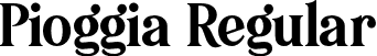 Pioggia Regular font - Pioggia.otf