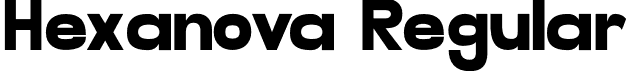 Hexanova Regular font - HexanovaRegular-AR5J7.otf