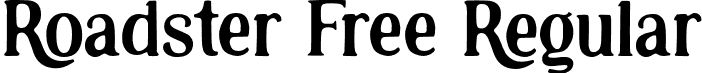 Roadster Free Regular font - Roadster Free.otf