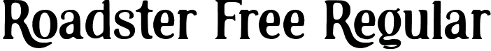 Roadster Free Regular font - Roadster Free.ttf