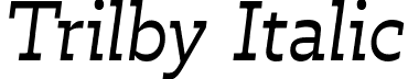 Trilby Italic font - TrilbyVariable-VF_Italic-Testing.ttf