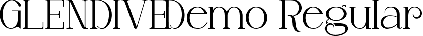 Glendive Demo Regular font - GlendiveDemoRegular.ttf