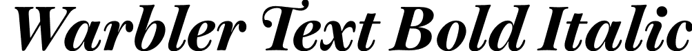 Warbler Text Bold Italic font - WarblerText-BoldItalic-Testing.otf