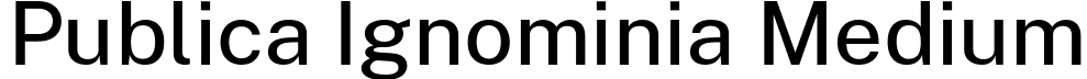 Publica Ignominia Medium font - PublicaIgnominia-MediumRoman.otf