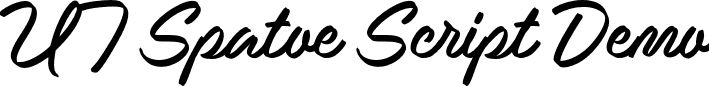 UT Spatoe Script Demo font - utspatoescriptdemoregular-9m9ej.otf