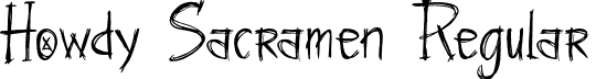 Howdy Sacramen Regular font - Howdy-Sacramen-Demo.otf