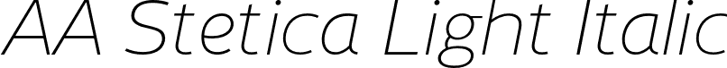 AA Stetica Light Italic font - AA-Stetica-Light-Italic.otf