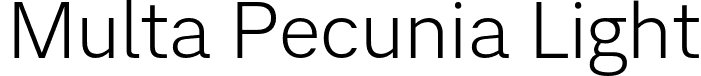 Multa Pecunia Light font - MultaPecunia-LightRoman.otf