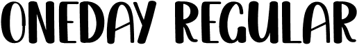 Oneday Regular font - Oneday.otf