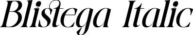 Blistega Italic font - blistega-italic.otf