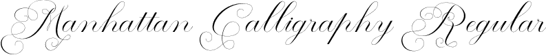 Manhattan Calligraphy Regular font - manhattan-otf.otf