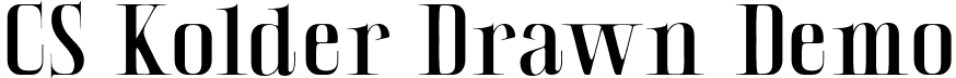 CS Kolder Drawn Demo font - CSKolderDrawn-Regular_demo.otf