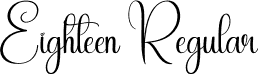 Eighteen Regular font - Eighteen.otf