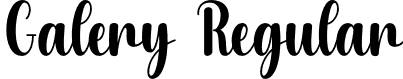 Galery Regular font - Galery.otf