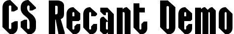 CS Recant Demo font - CSRecant-Regular_demo.otf