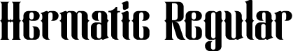 Hermatic Regular font - hermatic-regular.otf